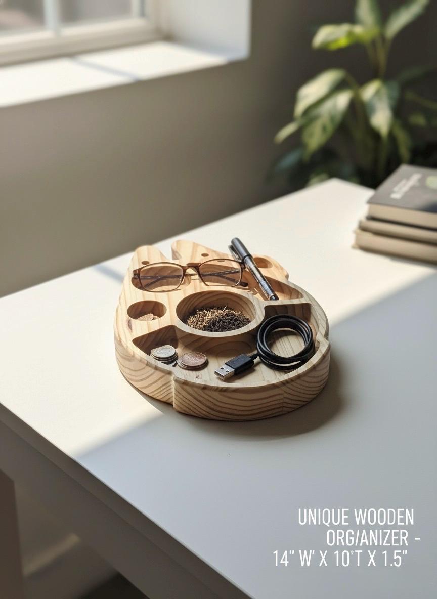 Starship Wooden Catchall Tray, view 2