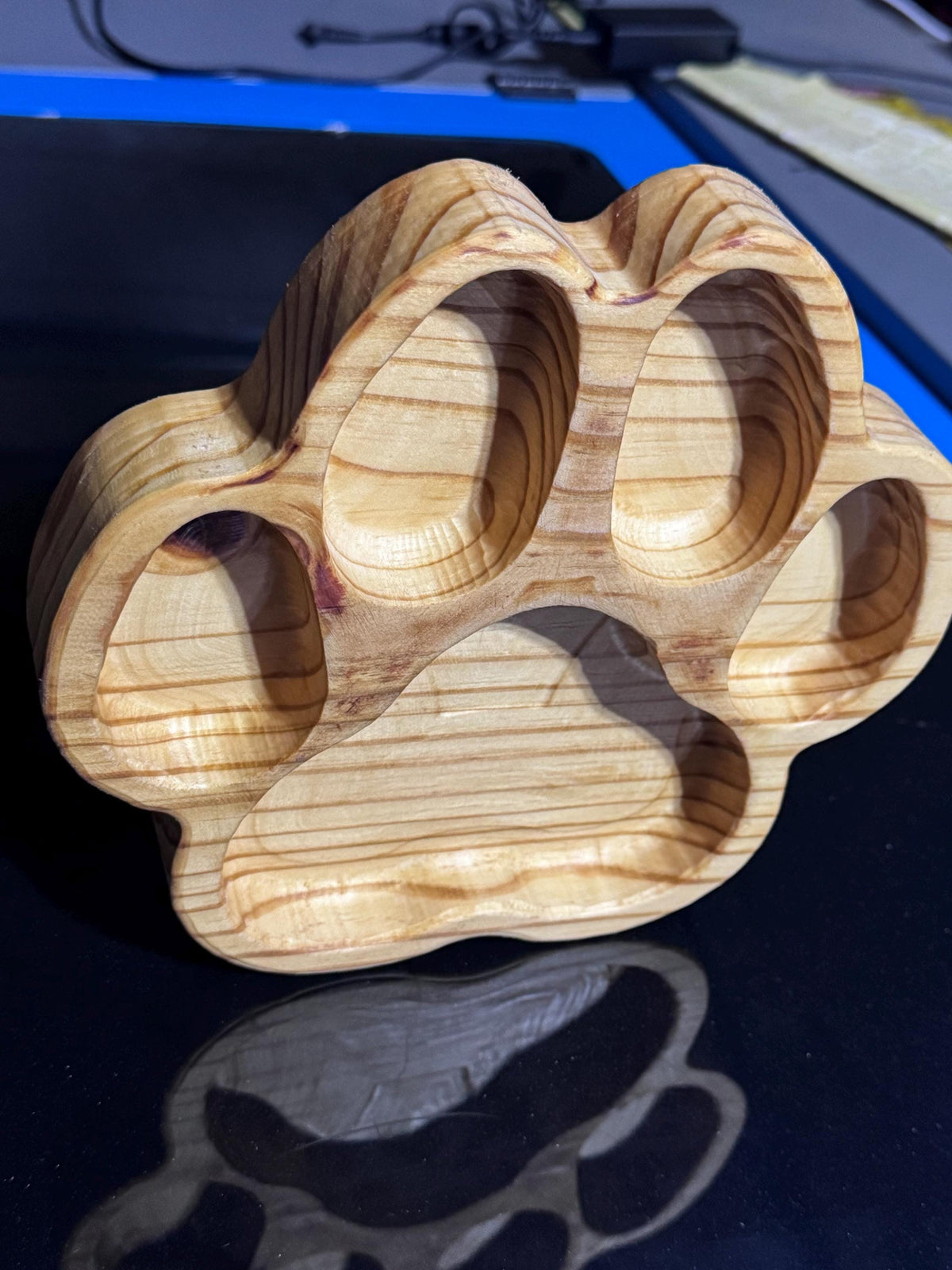 Paw Print Wooden Tray, view 4