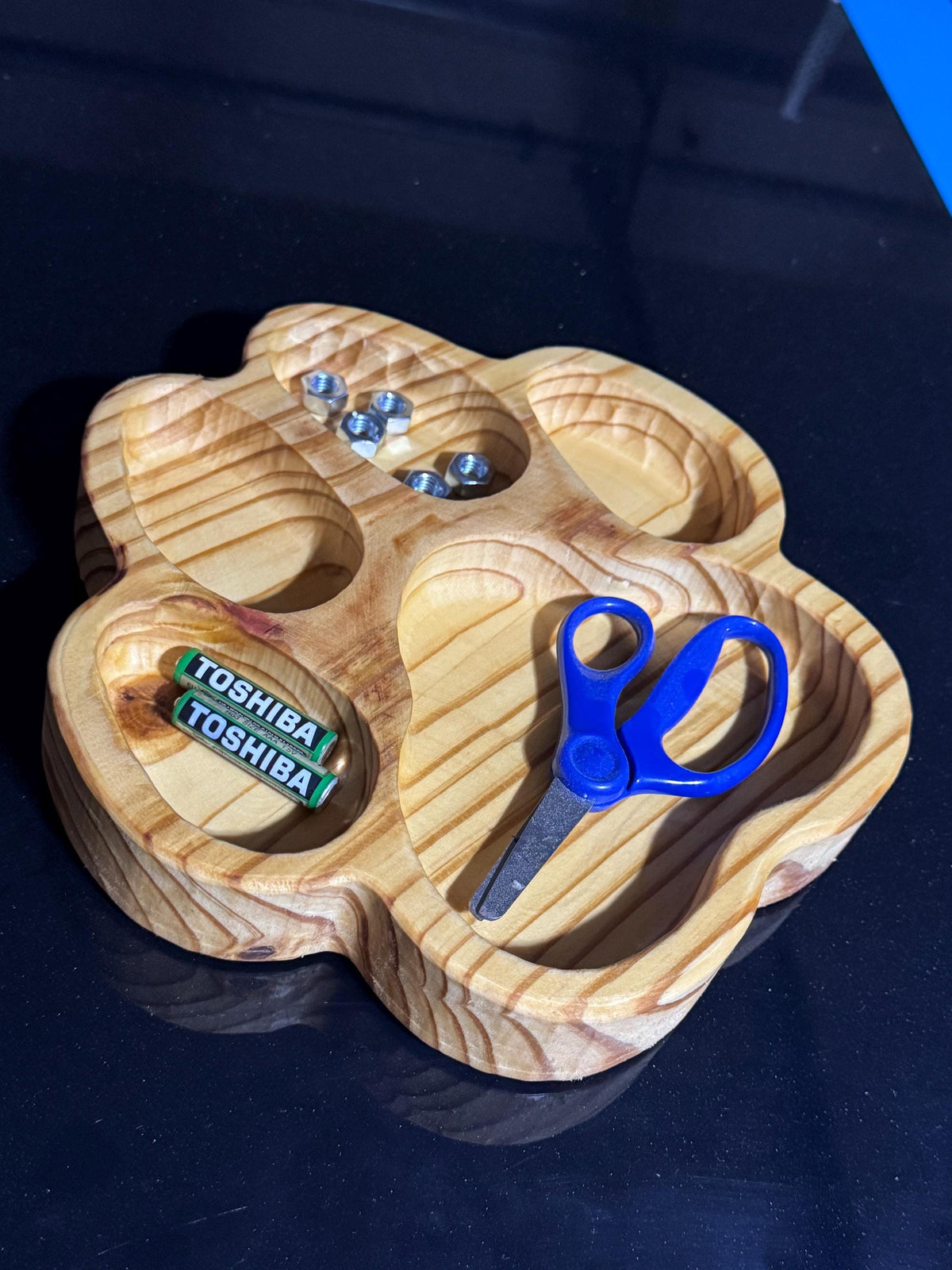 Paw Print Wooden Tray, view 2