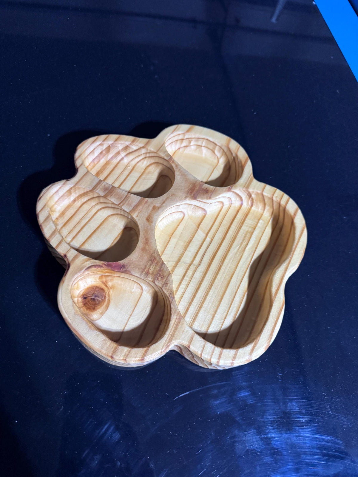 Paw Print Wooden Tray, view 5