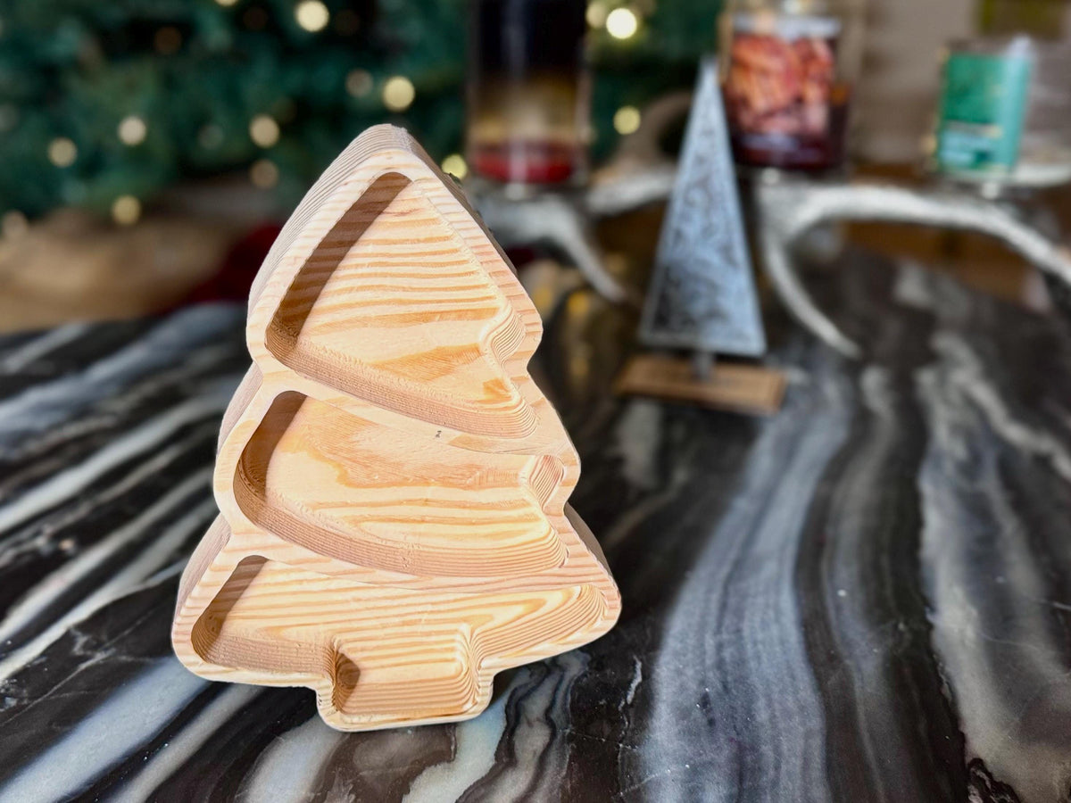 Layered Fir Christmas Tree Tray, view 3