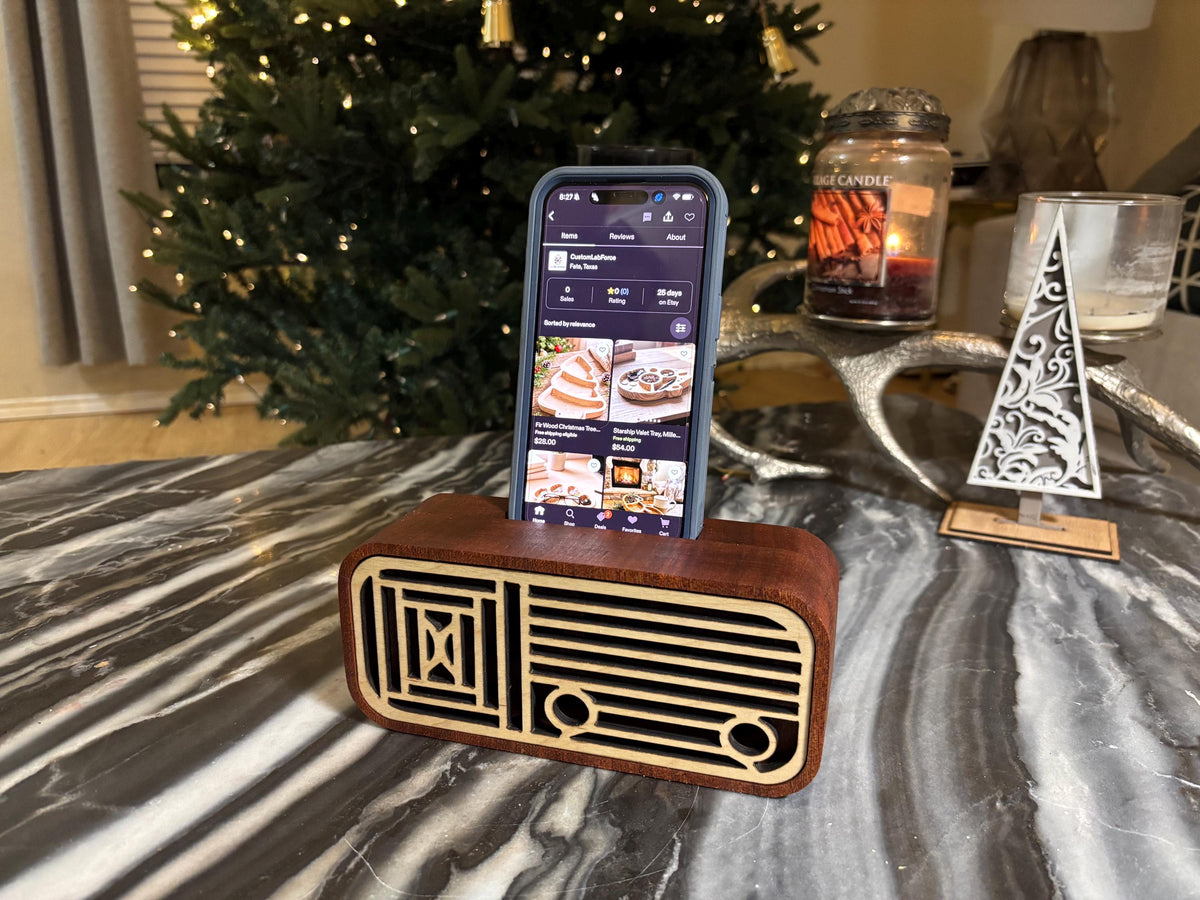 Retro Acoustic Phone Holder, view 3