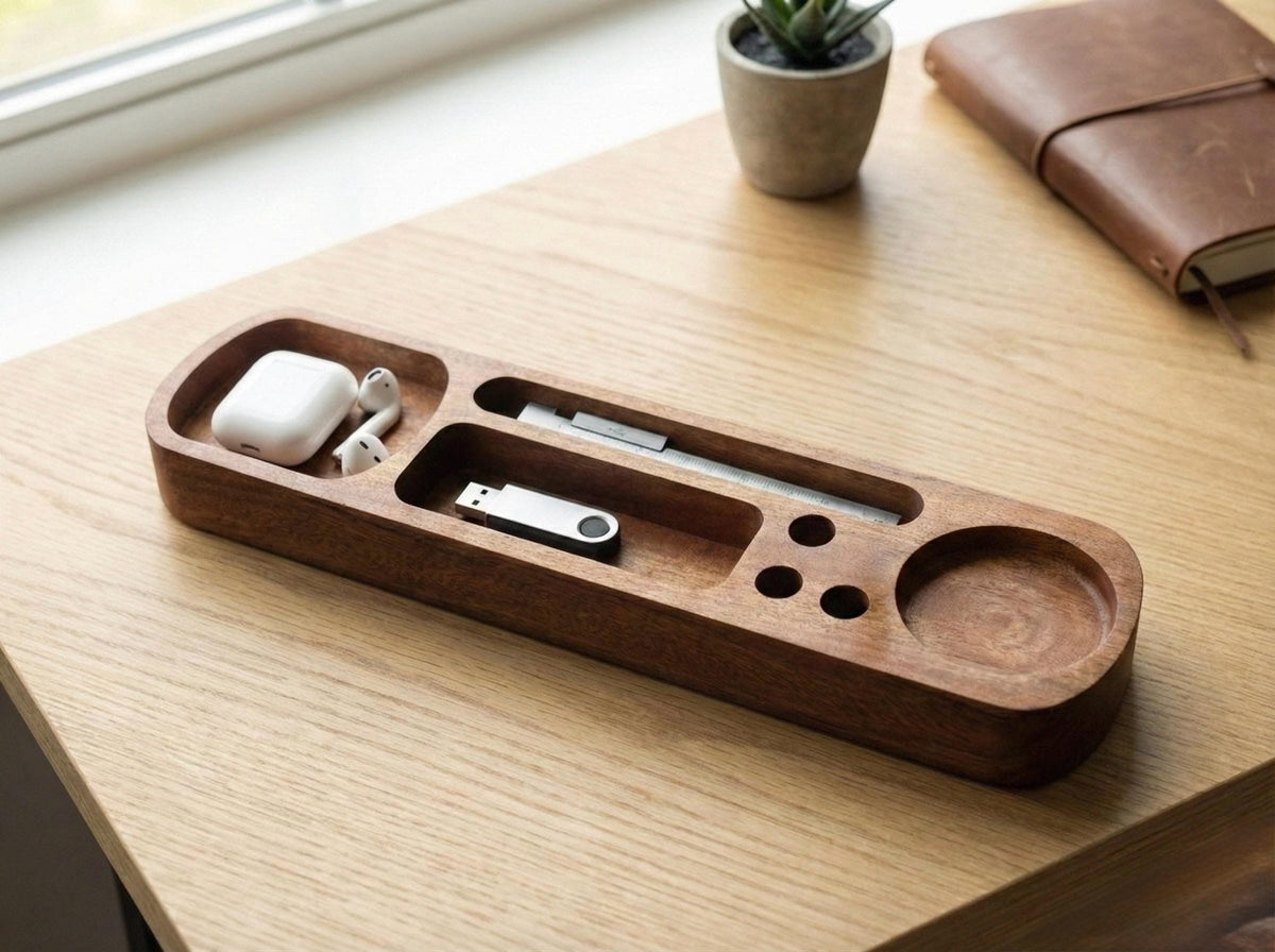 Mahogany Desk Valet Tray, view 5