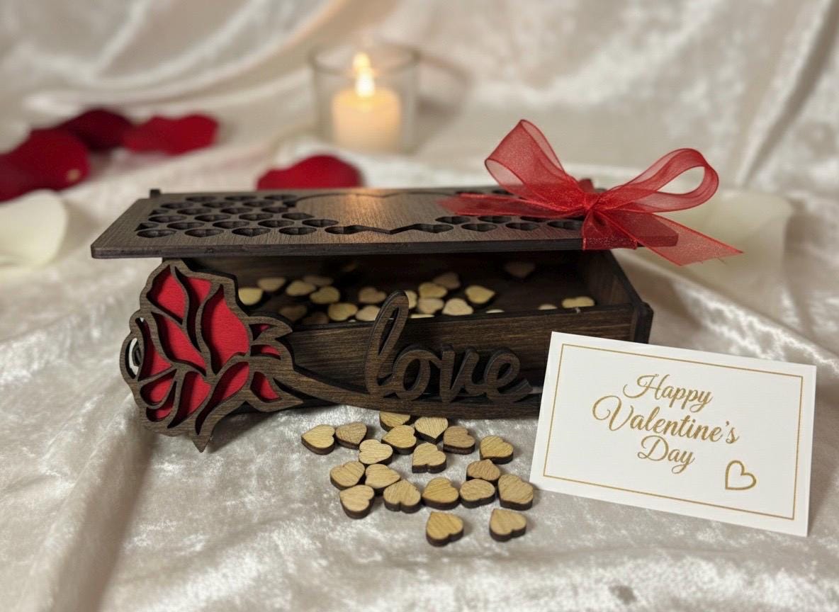 Personalized Heart & Rose Keepsake Box, view 6