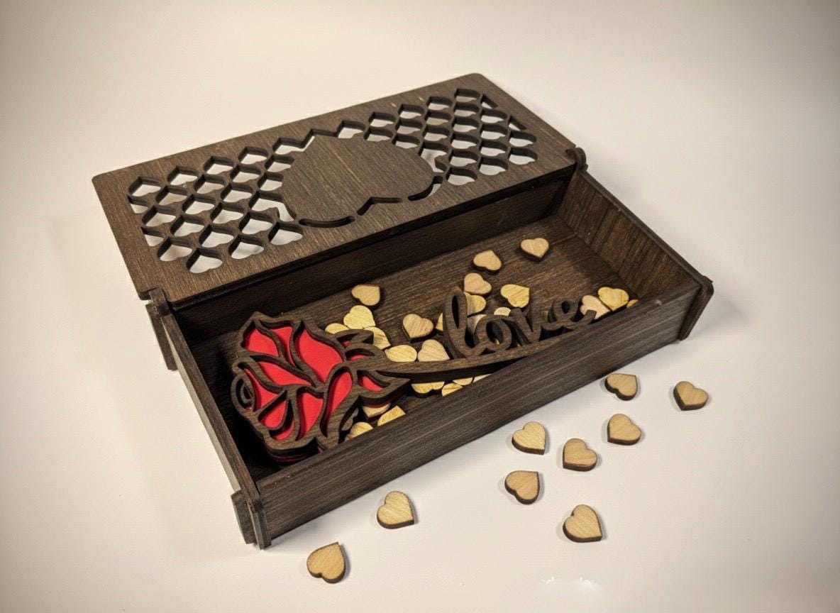 Personalized Heart & Rose Keepsake Box, view 8