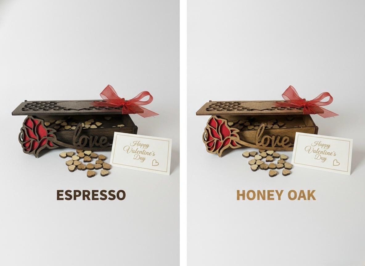 Personalized Heart & Rose Keepsake Box, view 3